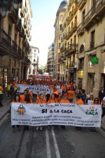 Visca la caça, un clam repetit el diumenge a Barcelona per milers de caçadors i caçadores